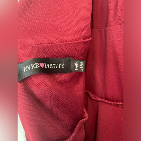 Ever Pretty Burgundy Floor Length Dress - Picture 2 of 6